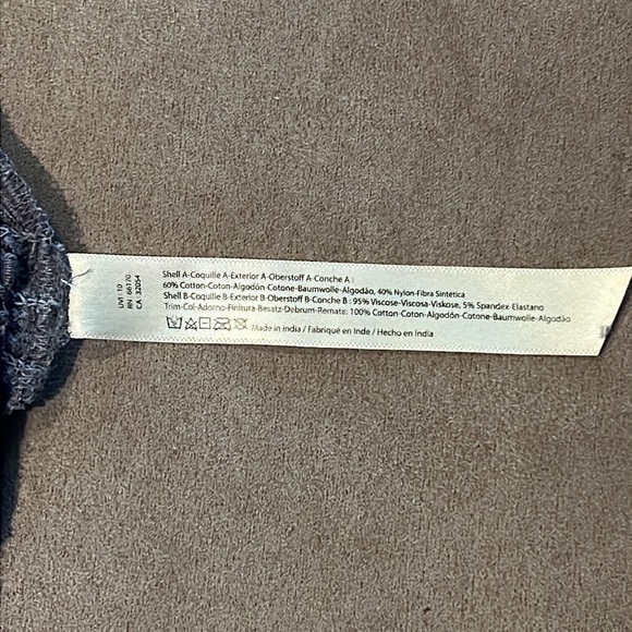 Free People One Women's Adella Bralette- Slate- Size Medium - Picture 7 of 9